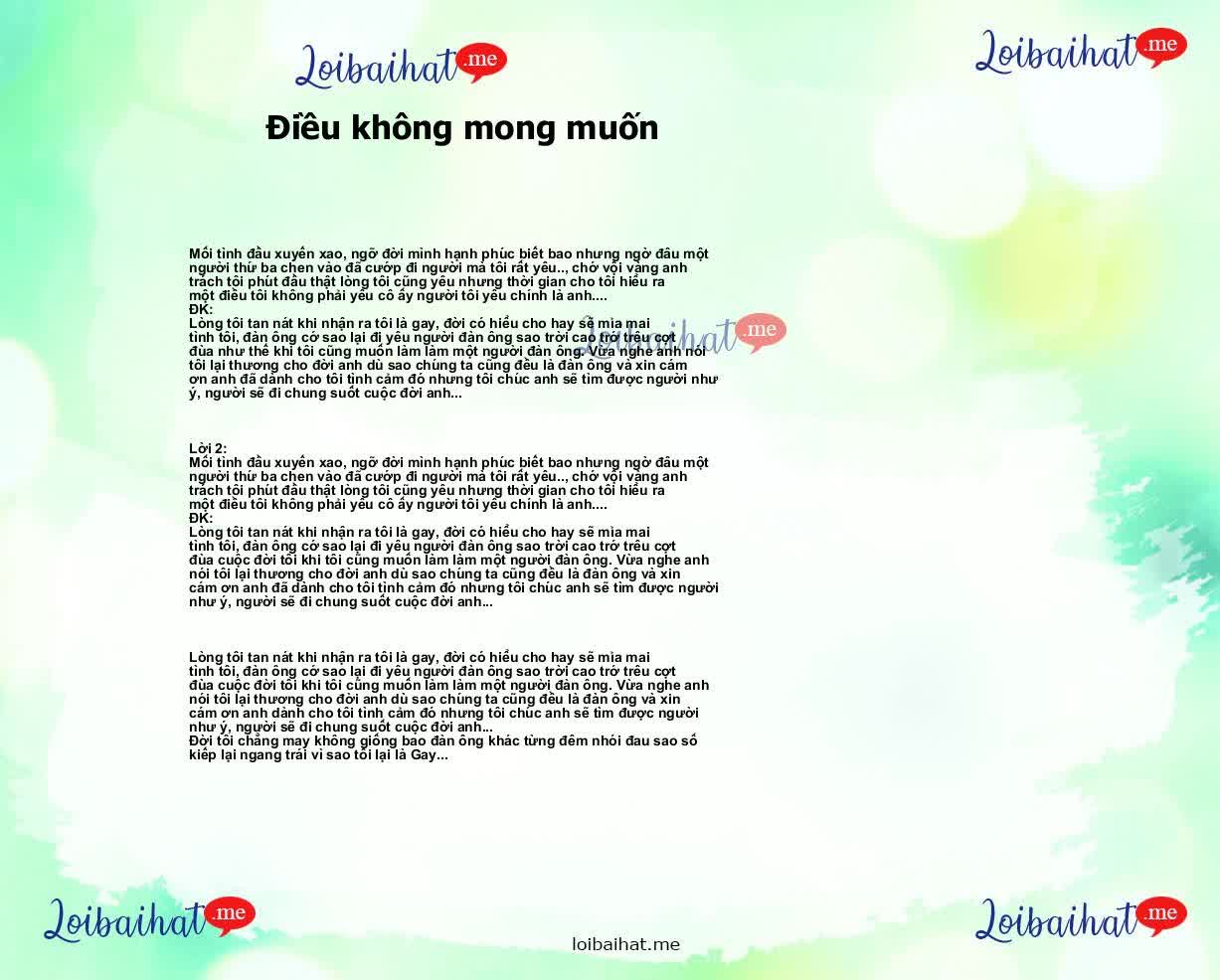 Điều không mong muốn