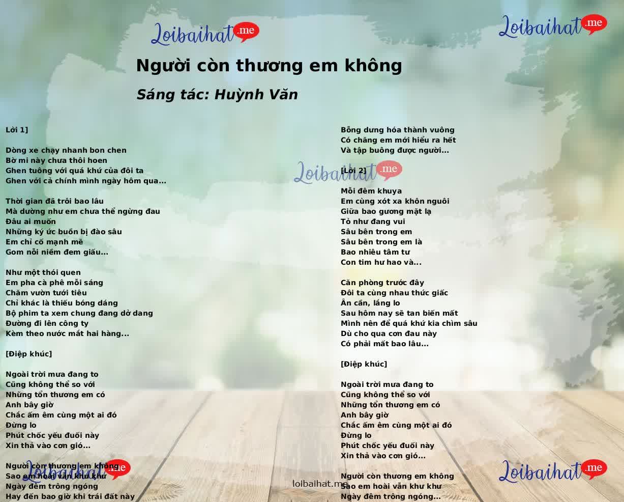 Người còn thương em không