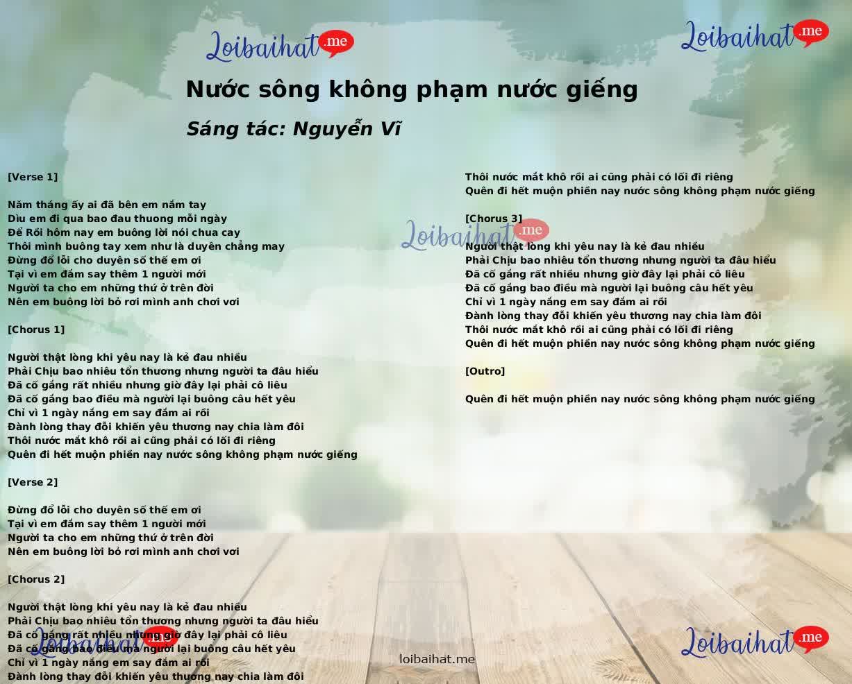 Nước sông không phạm nước giếng