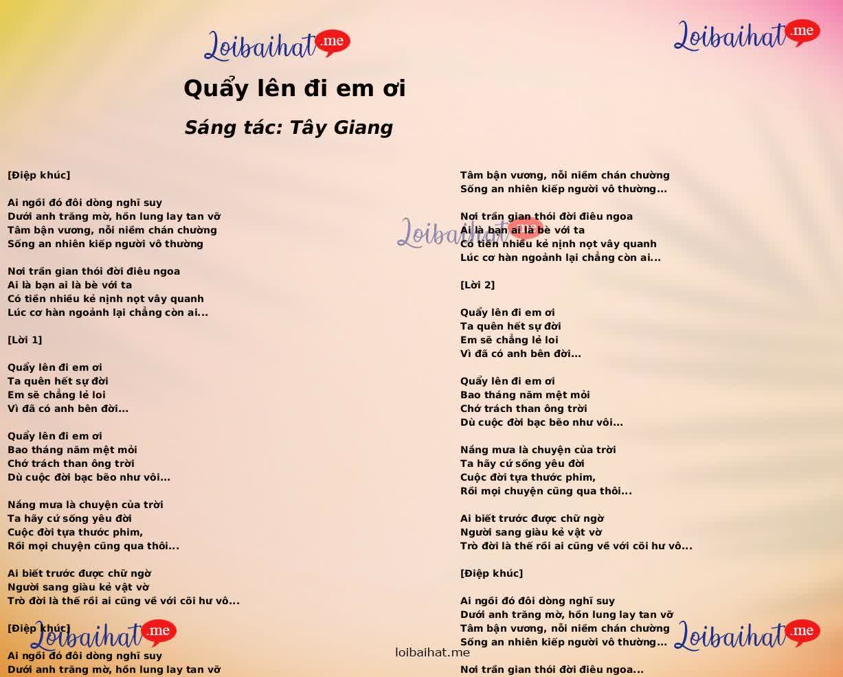 Quẩy lên đi em ơi