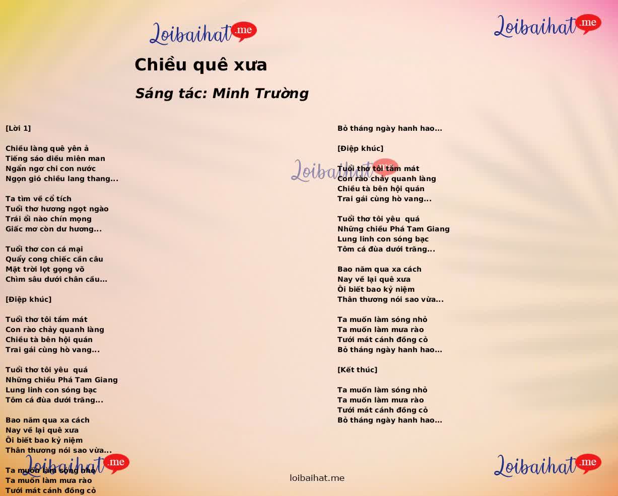 Chiều quê xưa