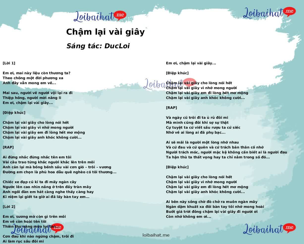 Chậm lại vài giây