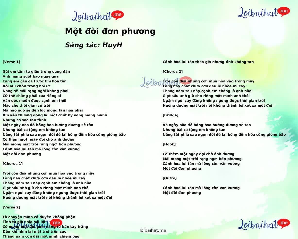 Một đời đơn phương