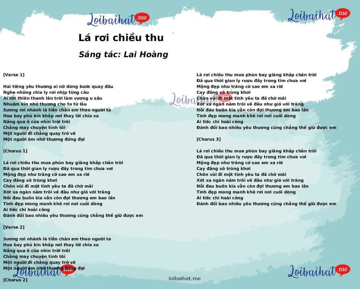 Lá rơi chiều thu