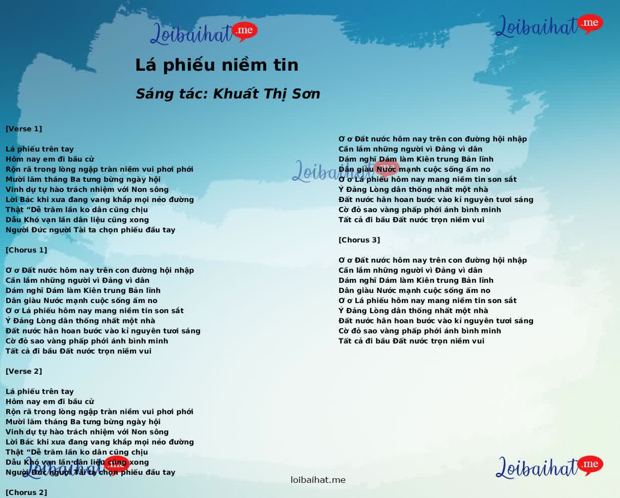 Lá phiếu niềm tin