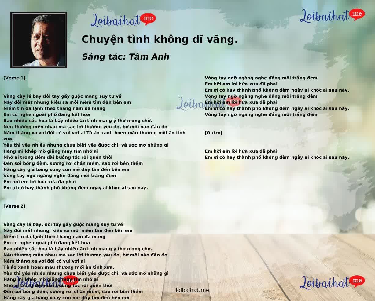 Chuyện tình không dĩ vãng.