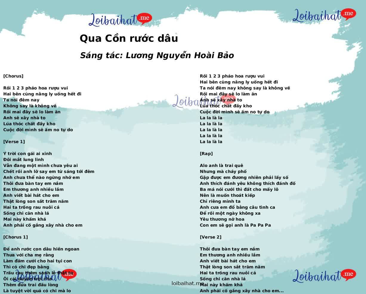 Qua Cồn rước dâu