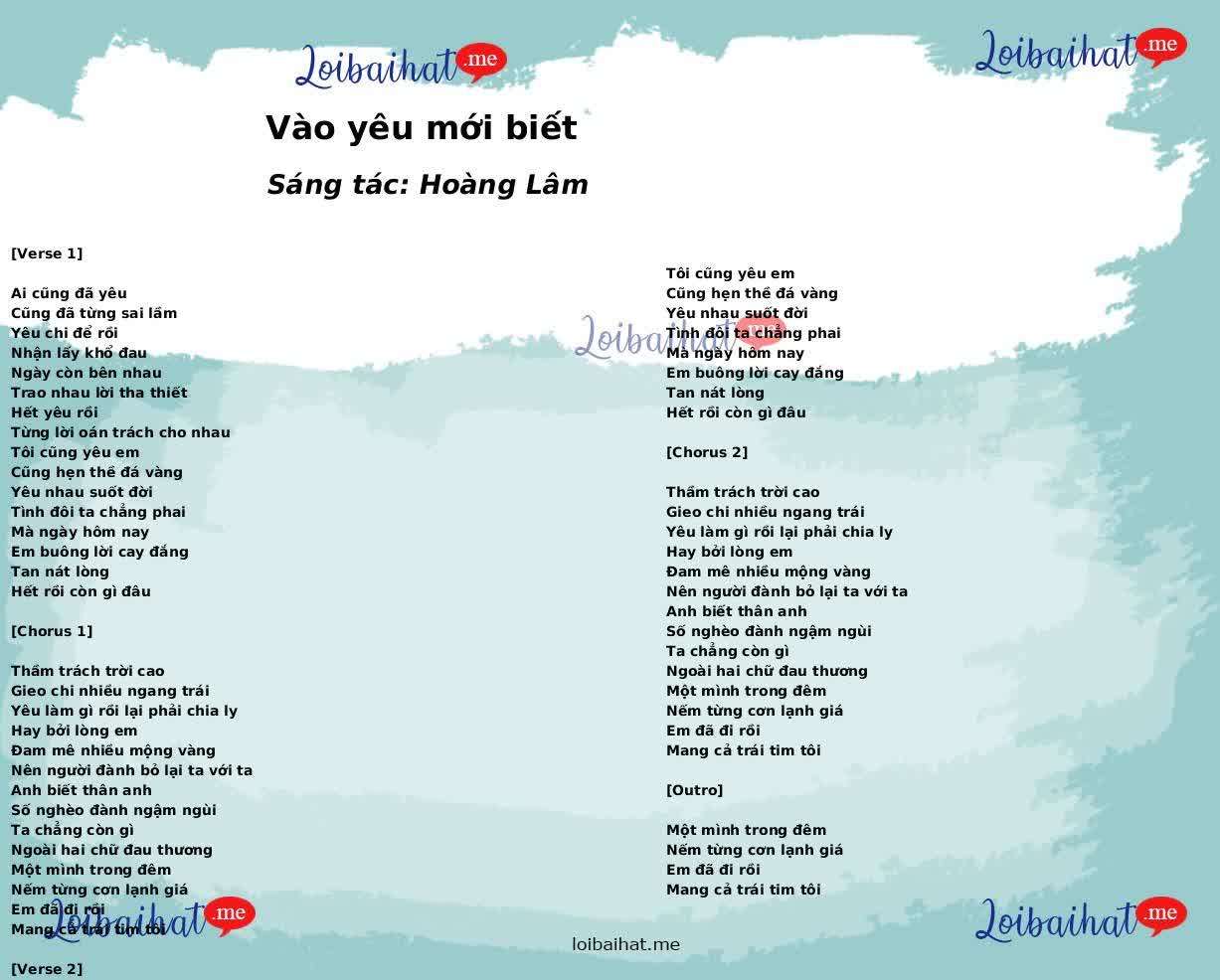 Vào yêu mới biết