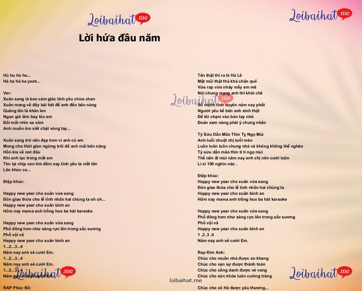 Lời hứa đầu năm