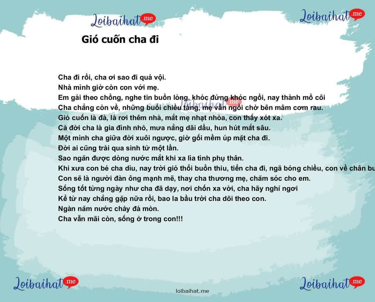 Gió cuốn cha đi