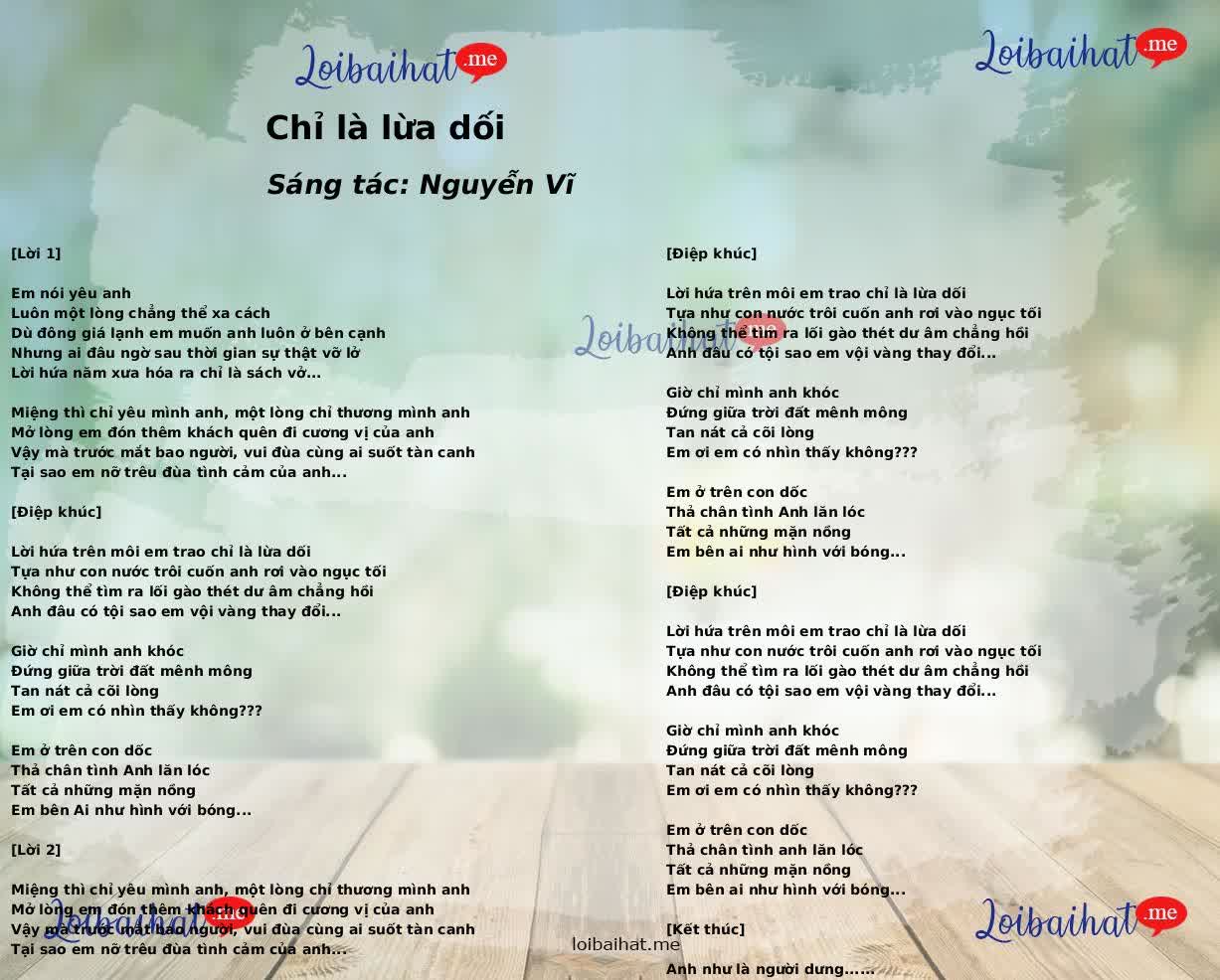 Chỉ là lừa dối