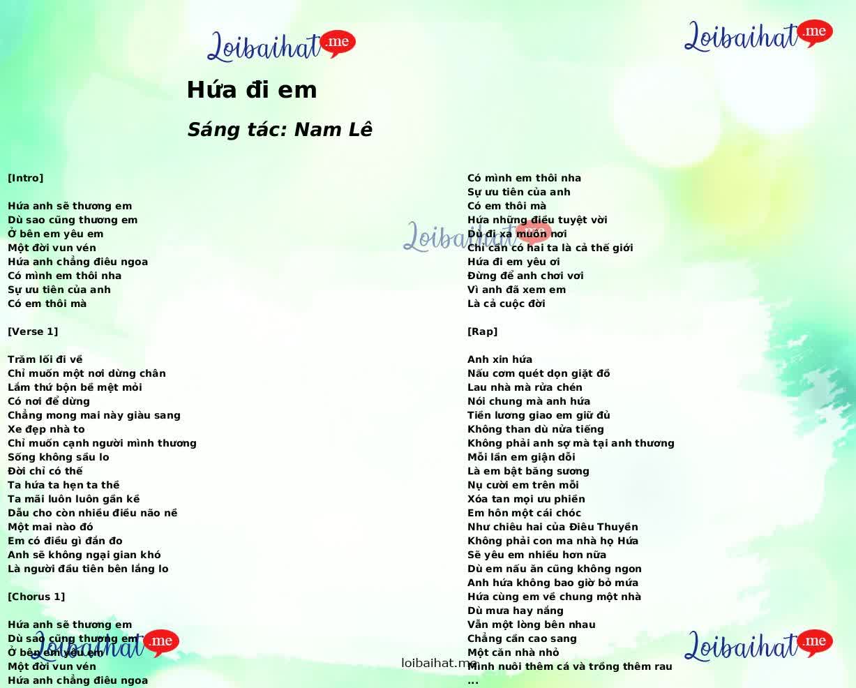Hứa đi em