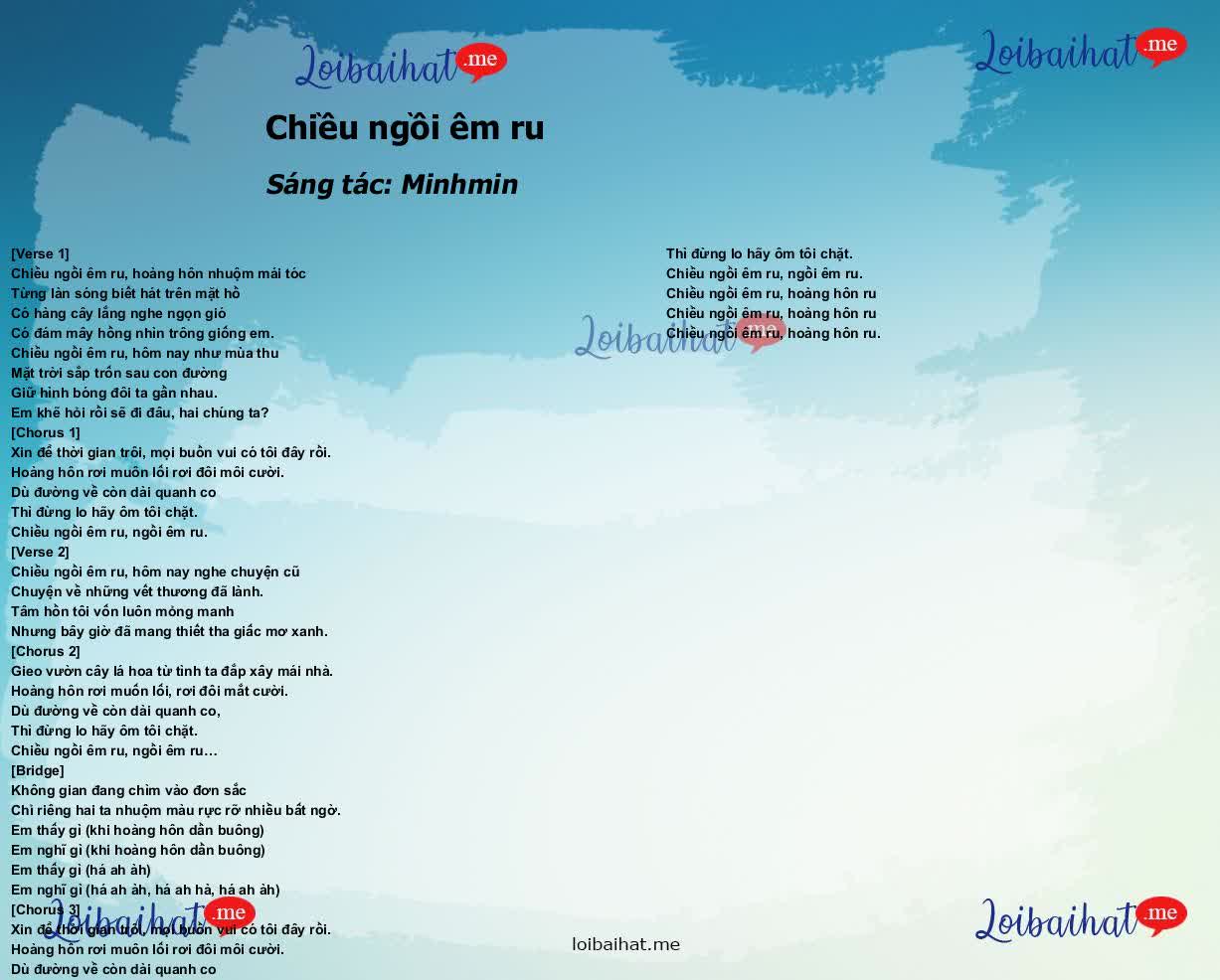 Chiều ngồi êm ru