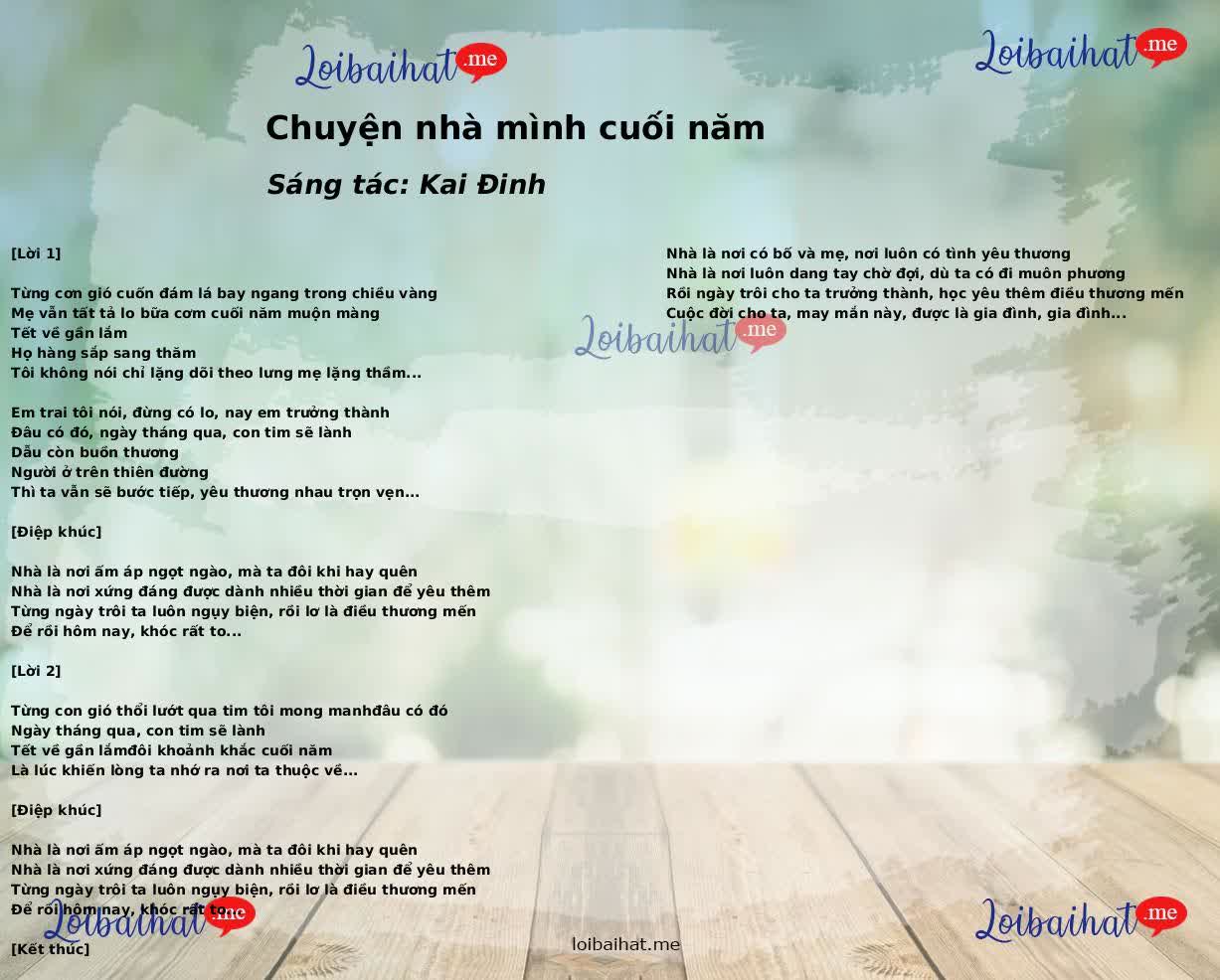 Chuyện nhà mình cuối năm