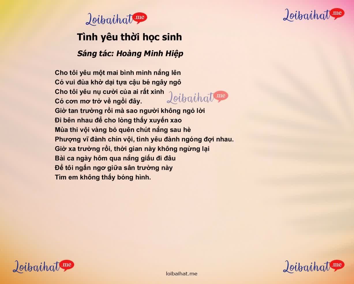 Tình yêu thời học sinh