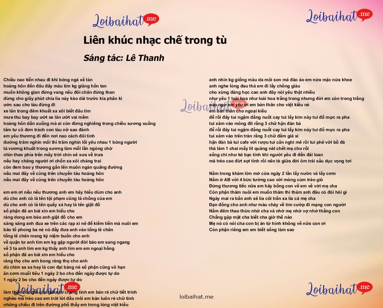 Liên khúc nhạc chế trong tù