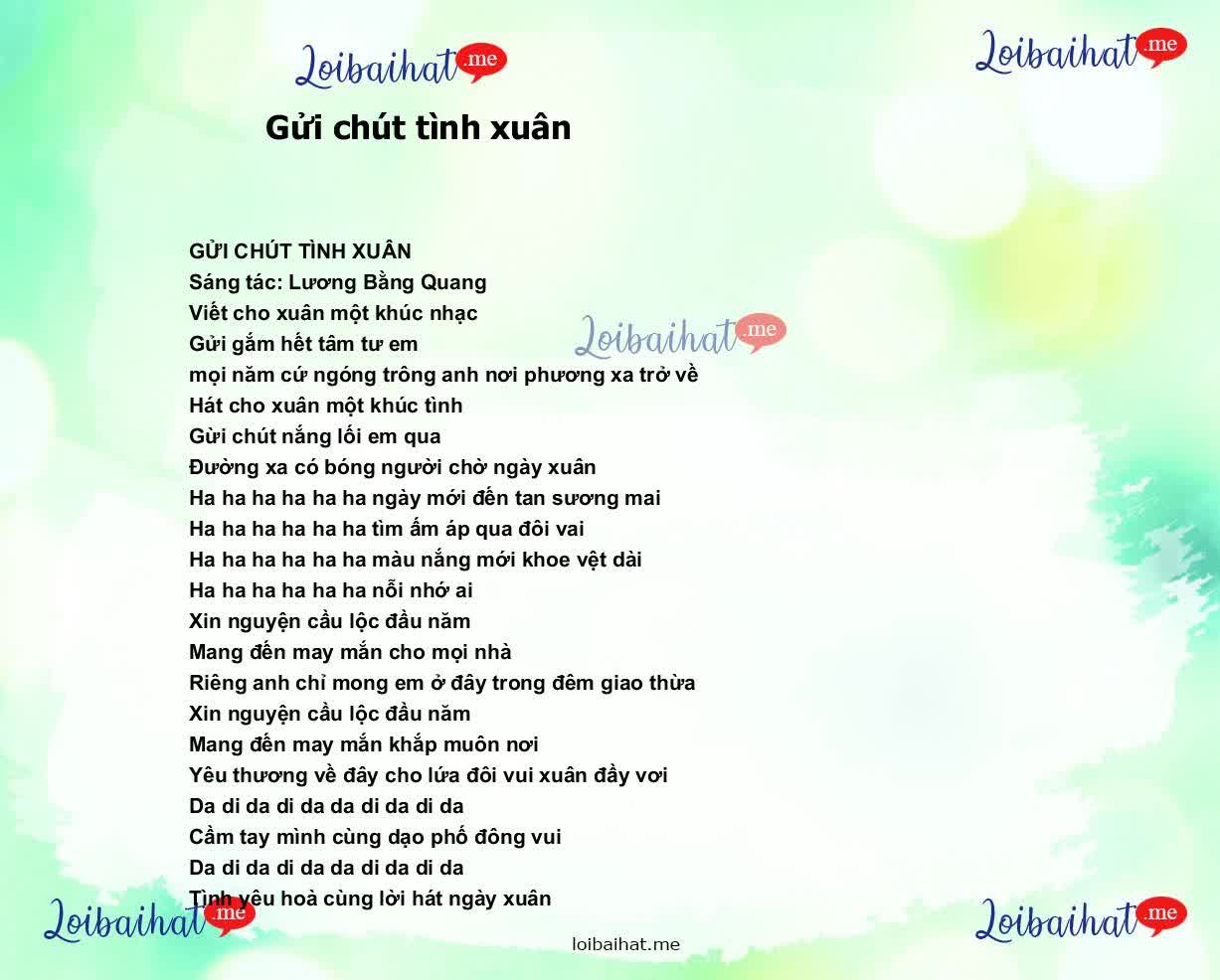 Gửi chút tình xuân