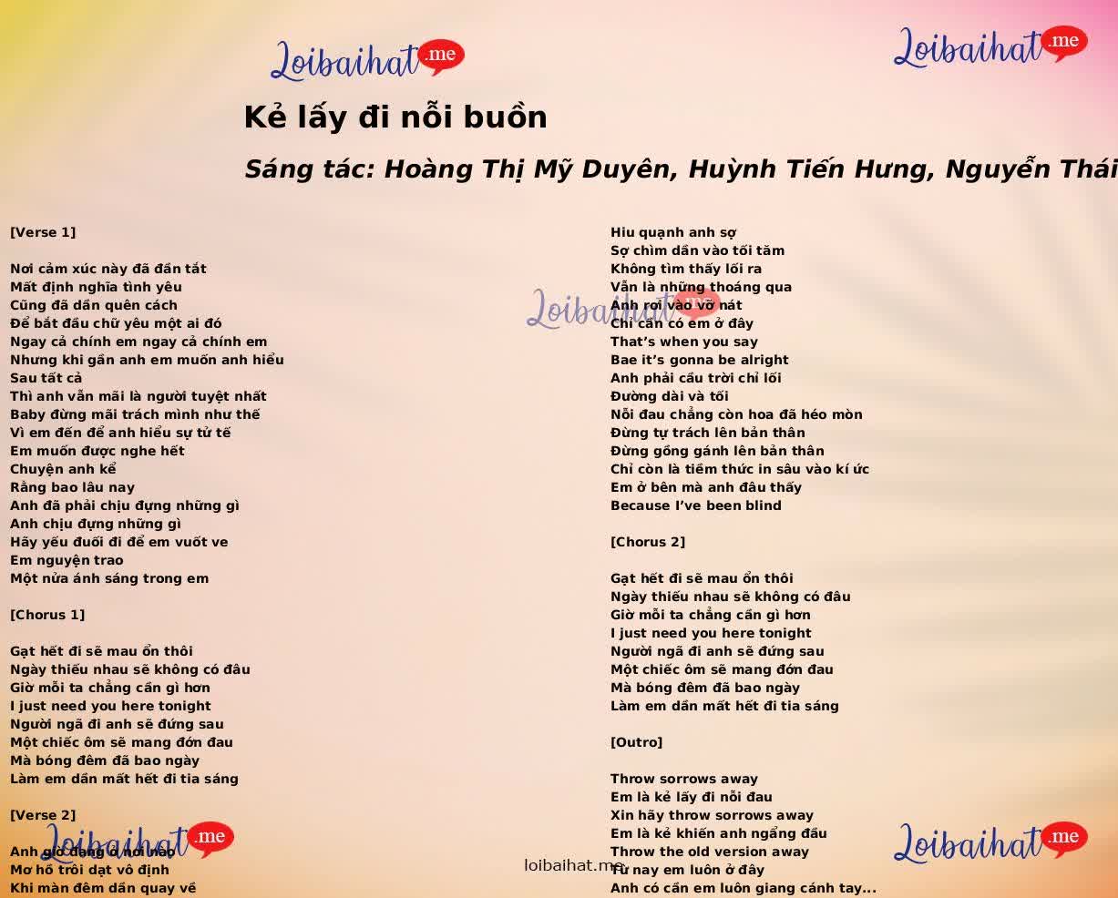 Kẻ lấy đi nỗi buồn