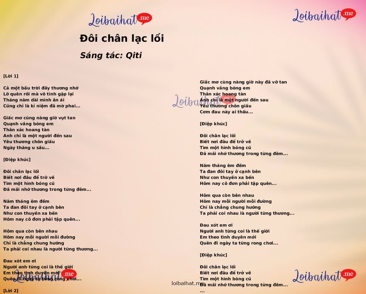 Đôi chân lạc lối