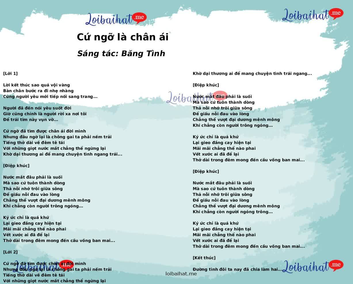 Cứ ngỡ là chân ái