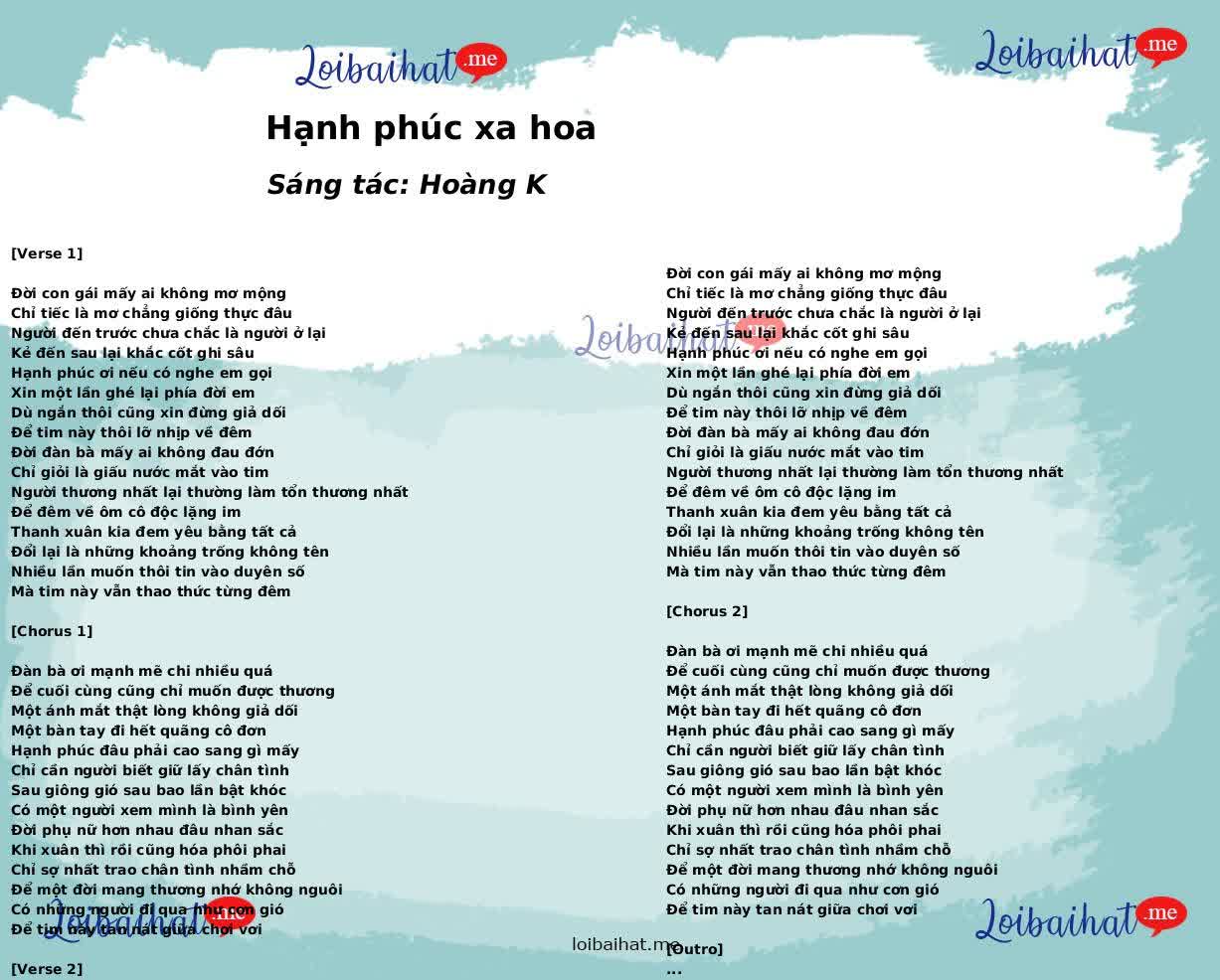 Hạnh phúc xa hoa