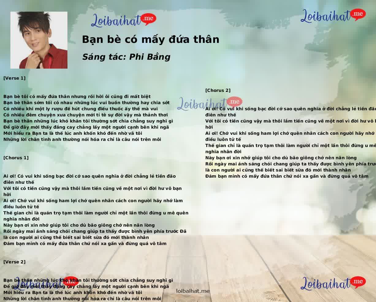 Bạn bè có mấy đứa thân