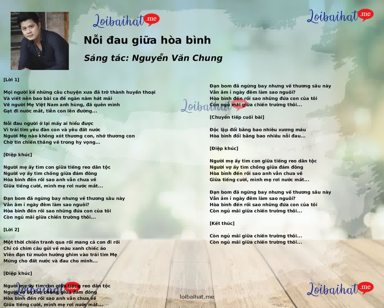 Nỗi đau giữa hòa bình