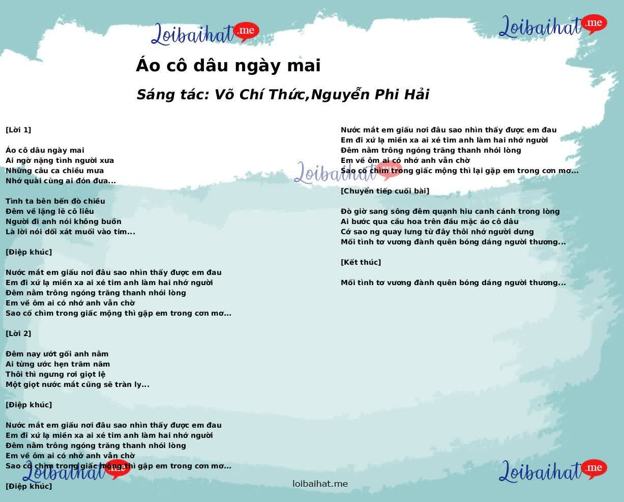 Áo cô dâu ngày mai