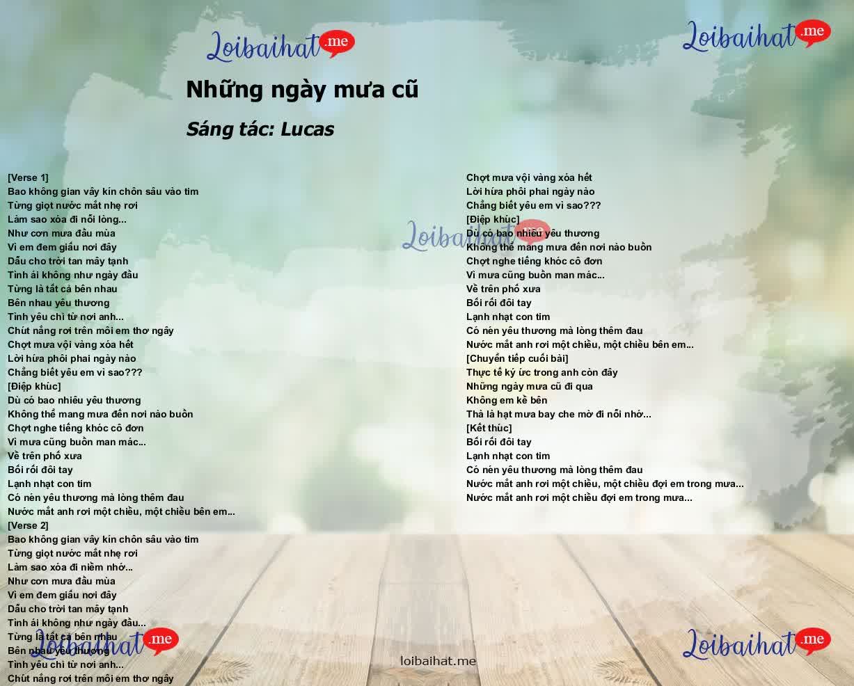 Những ngày mưa cũ