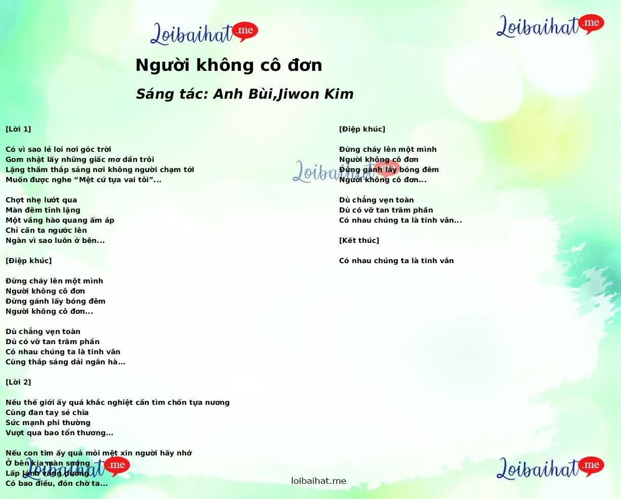 Người không cô đơn