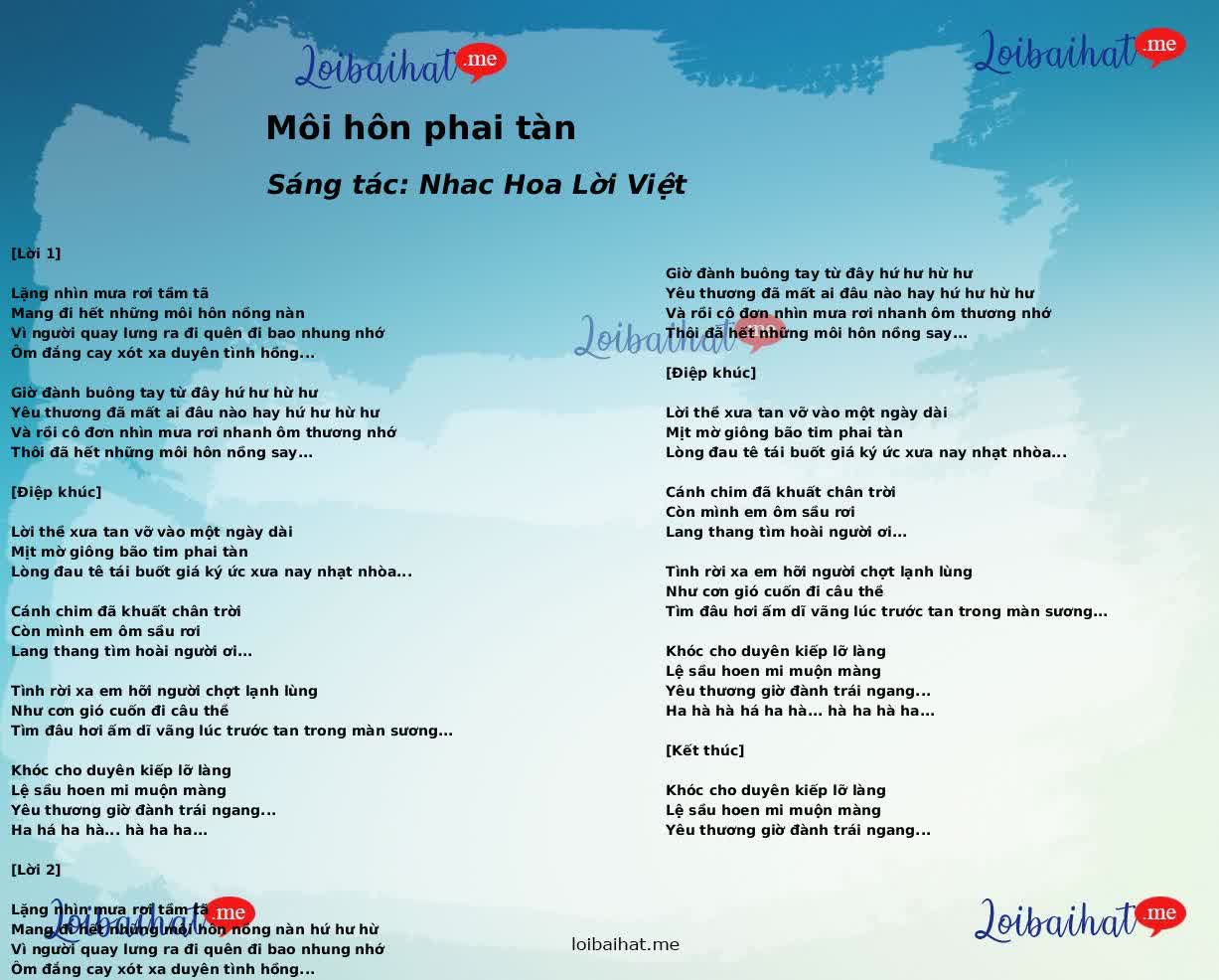 Môi hôn phai tàn