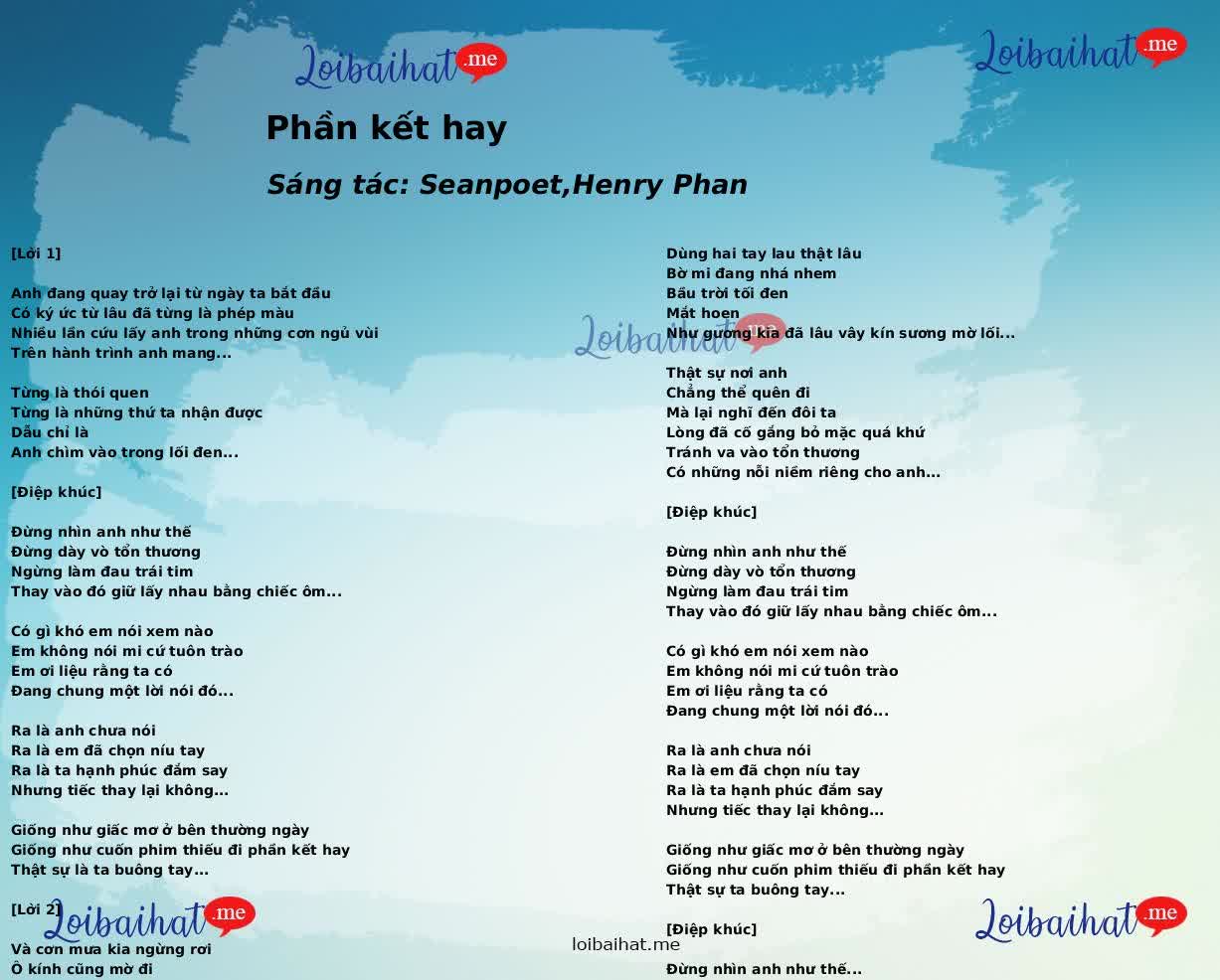 Phần kết hay