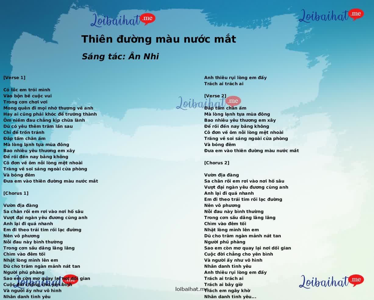 Thiên đường màu nước mắt