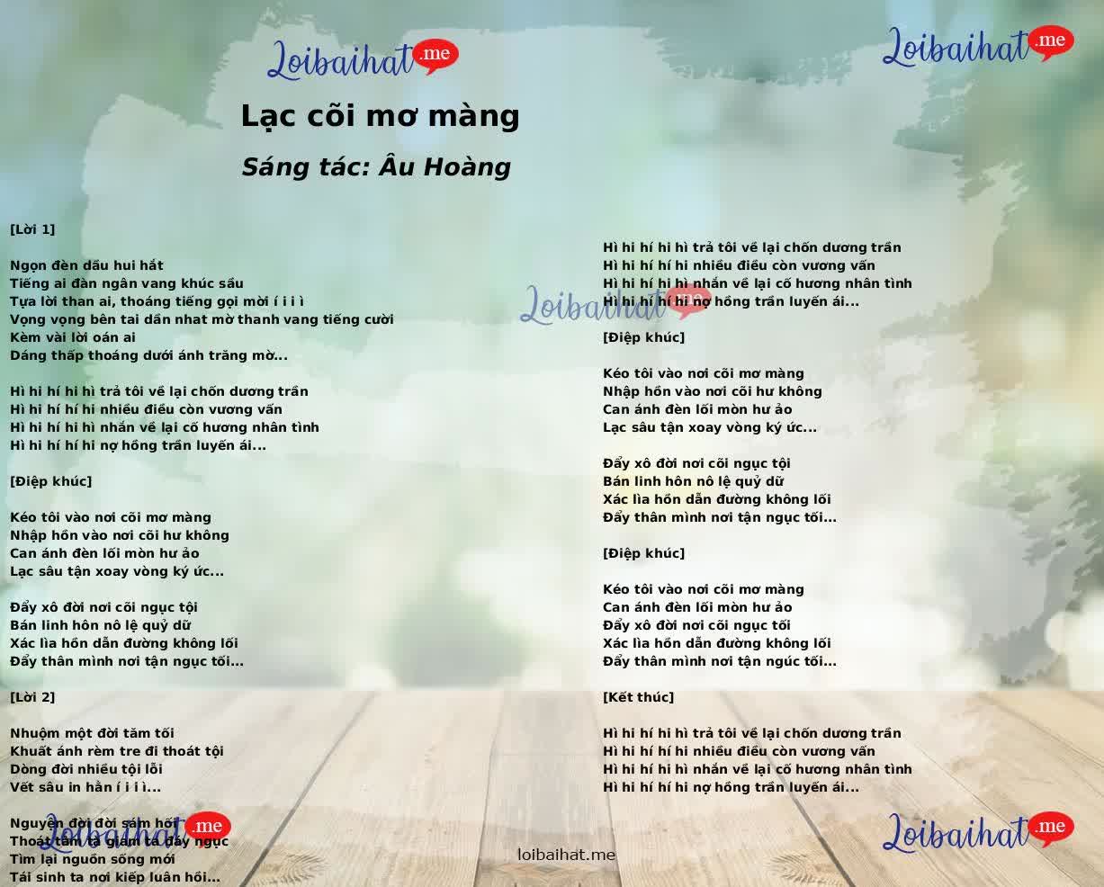 Lạc cõi mơ màng