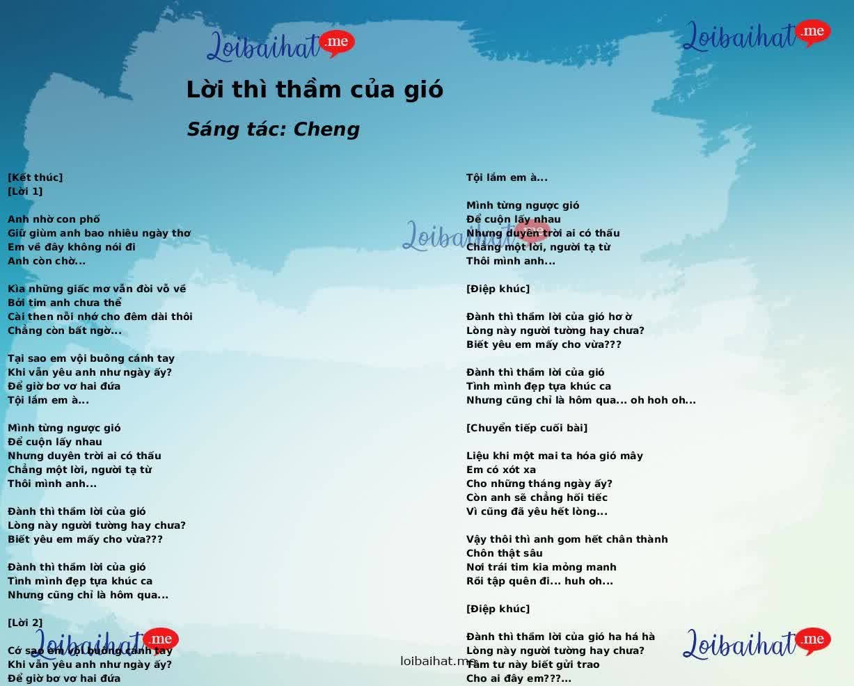 Lời thì thầm của gió
