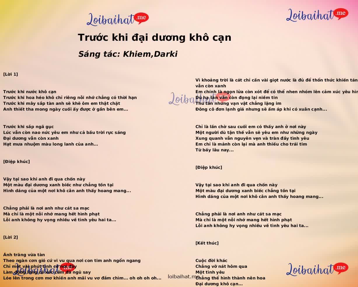 Trước khi đại dương khô cạn