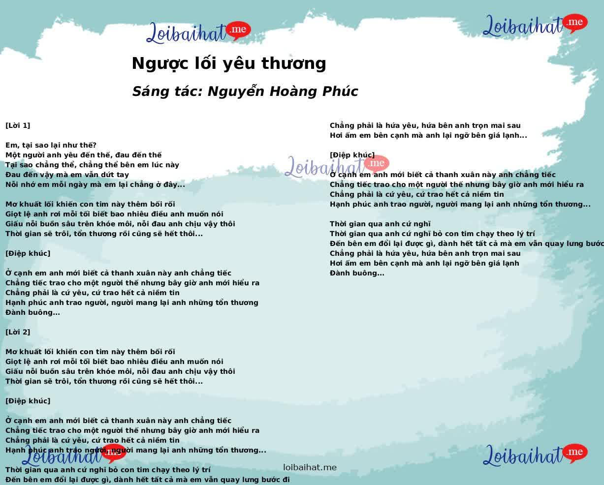 Ngược lối yêu thương