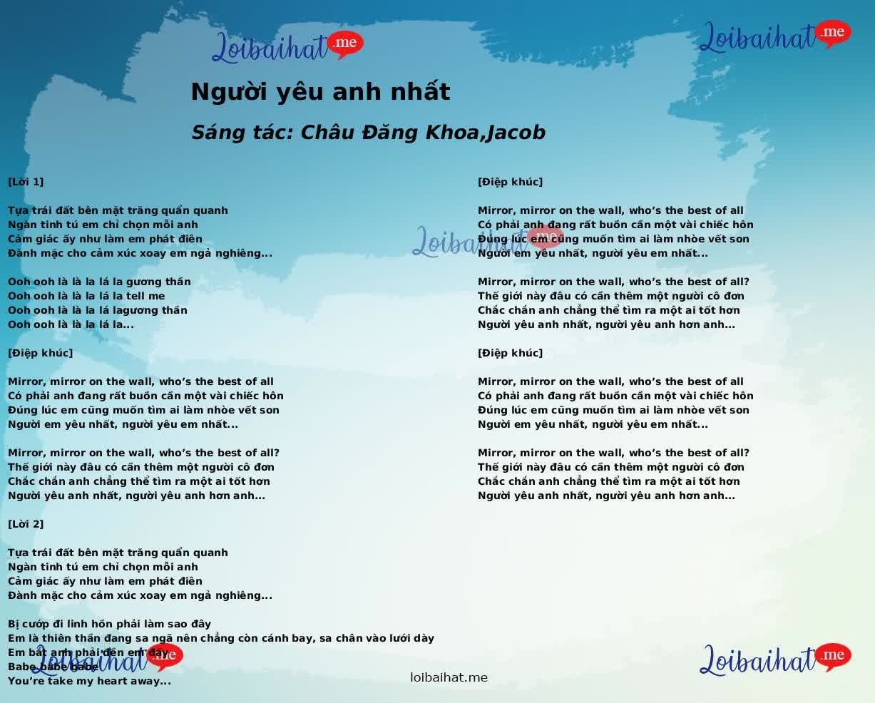 Người yêu anh nhất