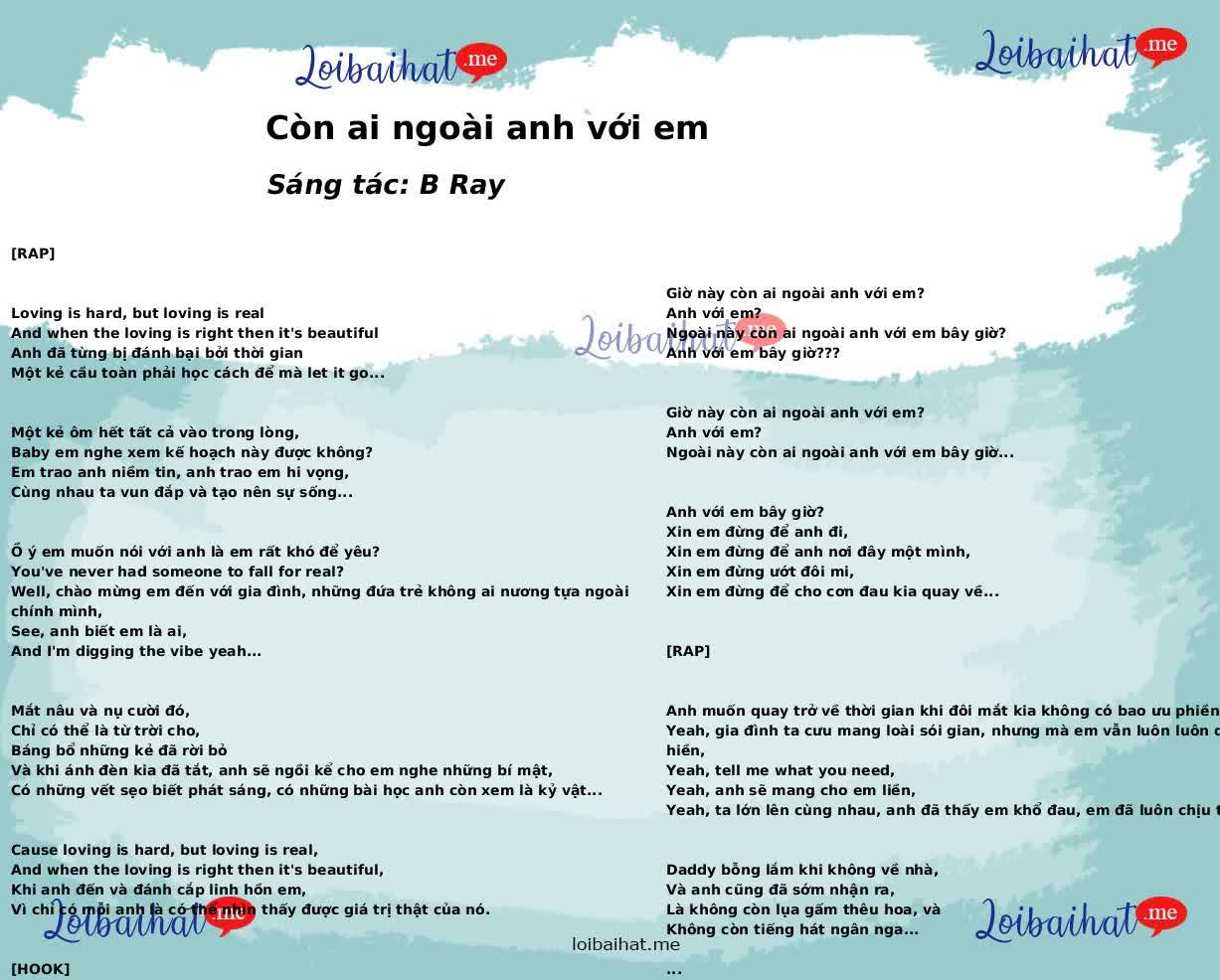 Còn ai ngoài anh với em