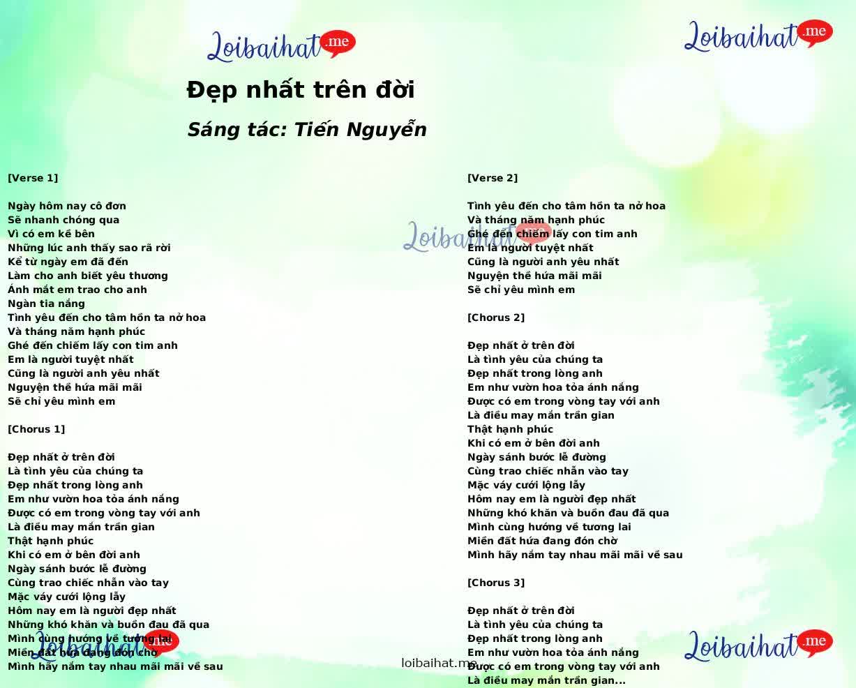 Đẹp nhất trên đời