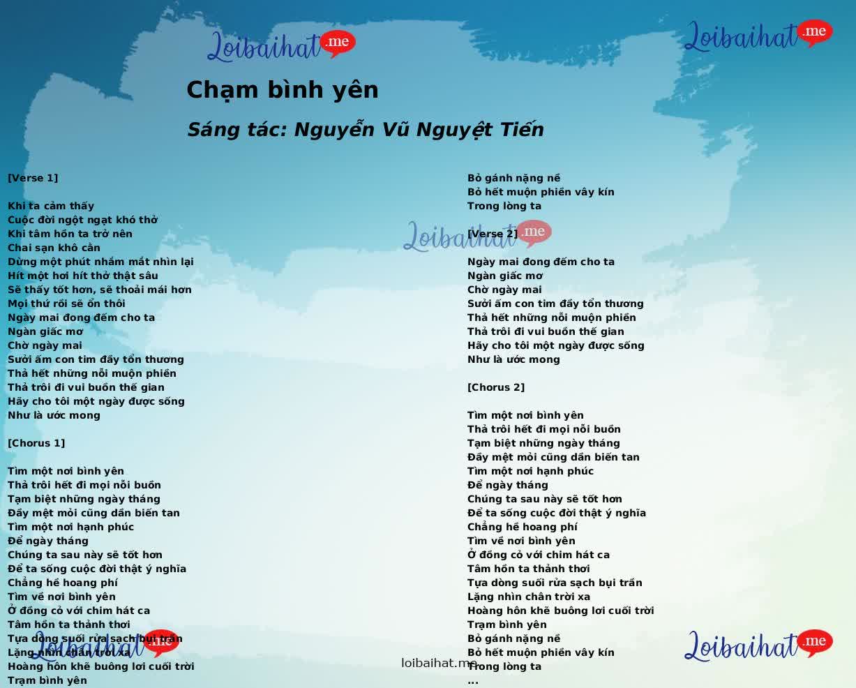 Chạm bình yên