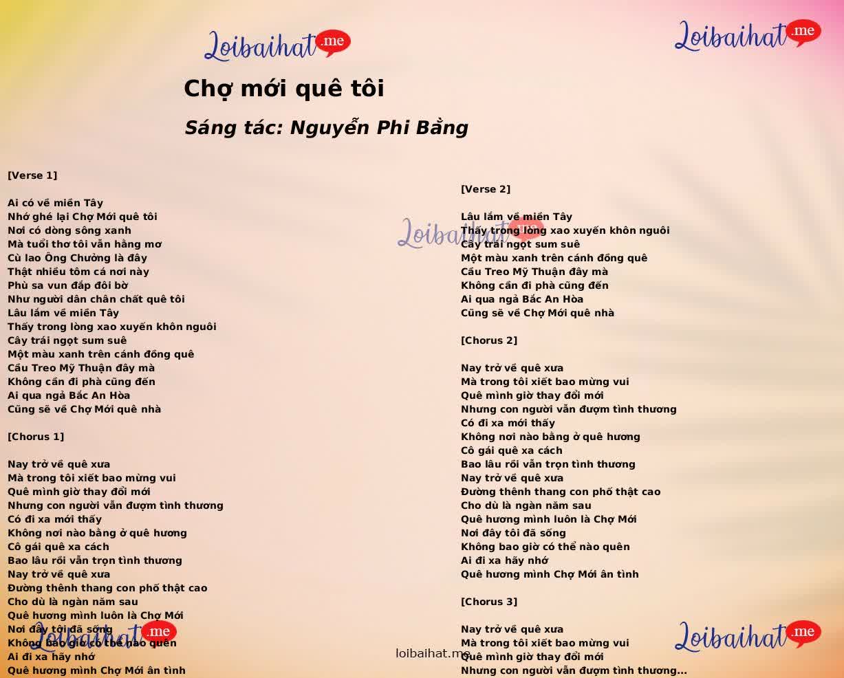 Chợ mới quê tôi