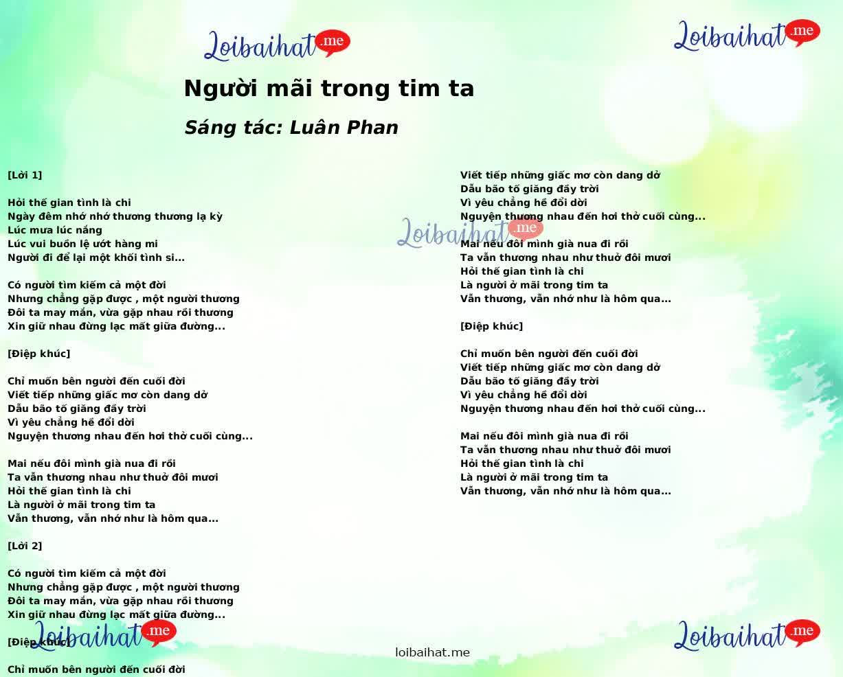 Người mãi trong tim ta
