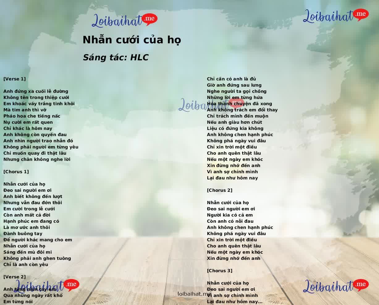 Nhẫn cưới của họ