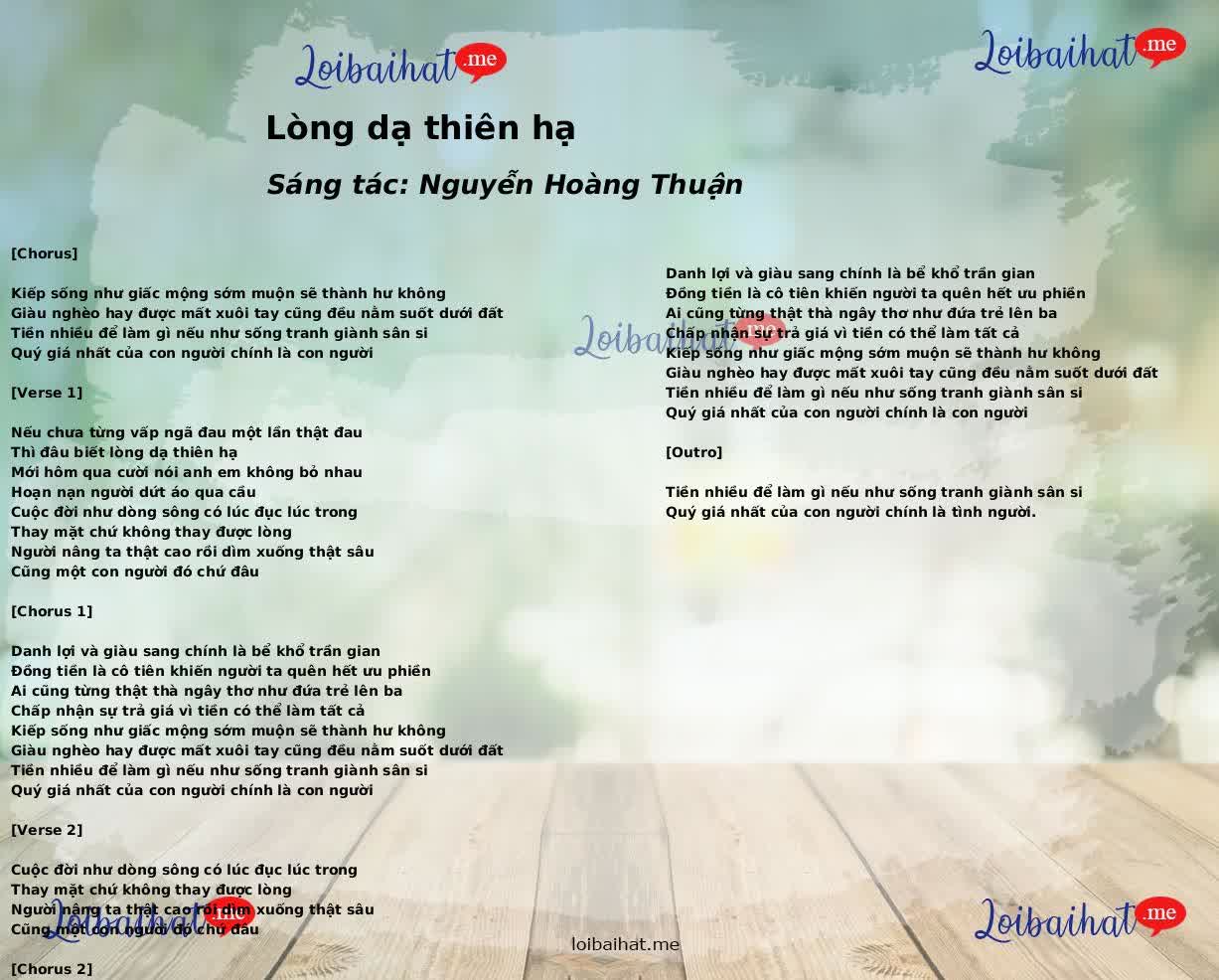 Lòng dạ thiên hạ