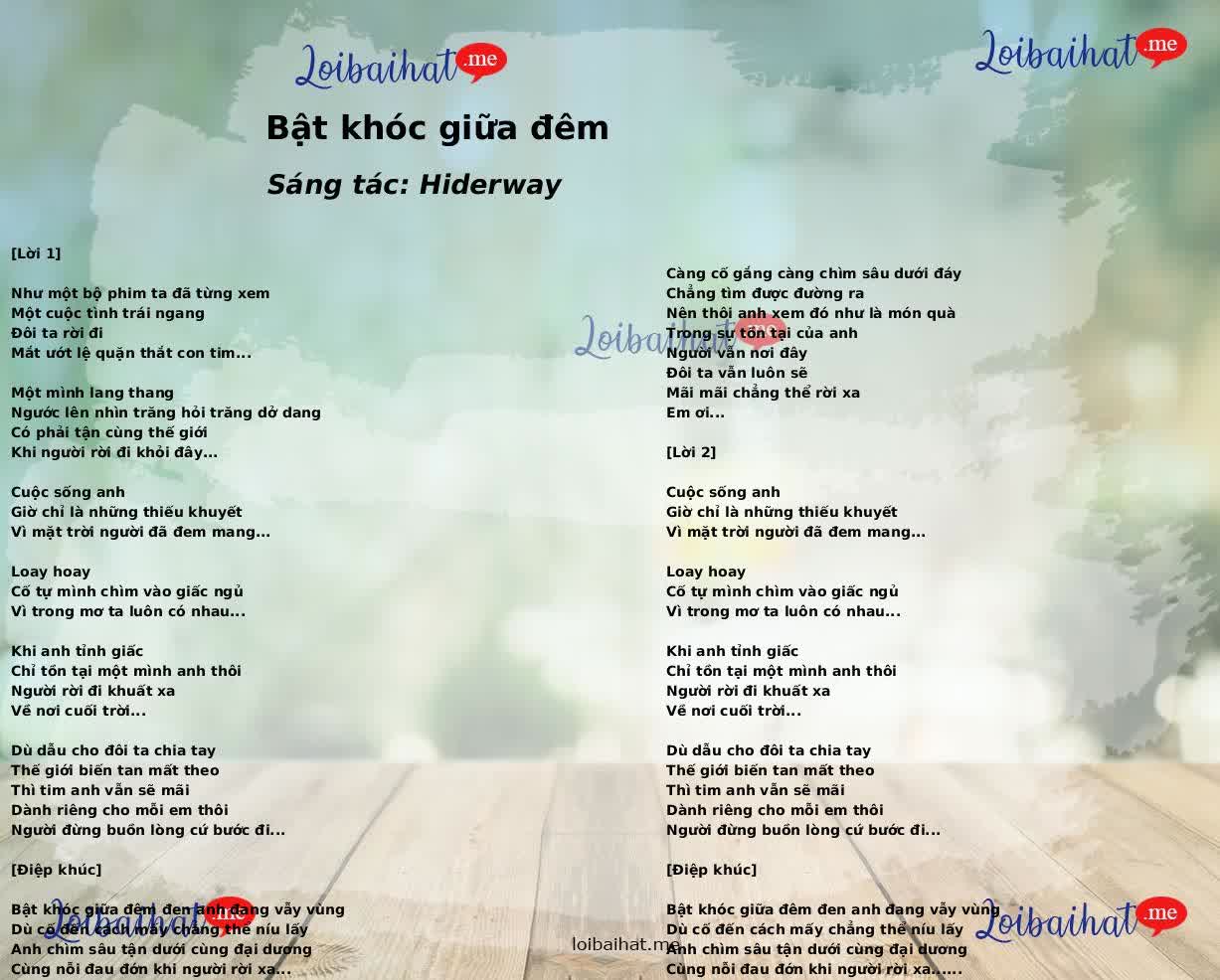 Bật khóc giữa đêm
