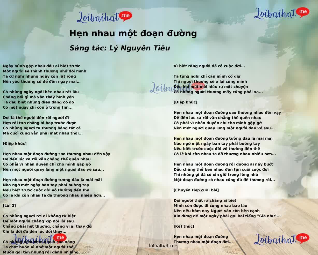 Hẹn nhau một đoạn đường