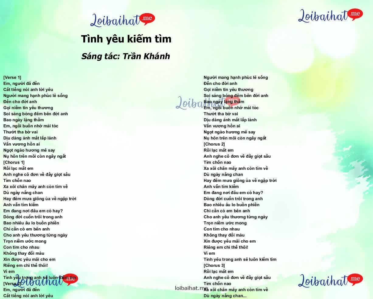 Tình yêu kiếm tìm