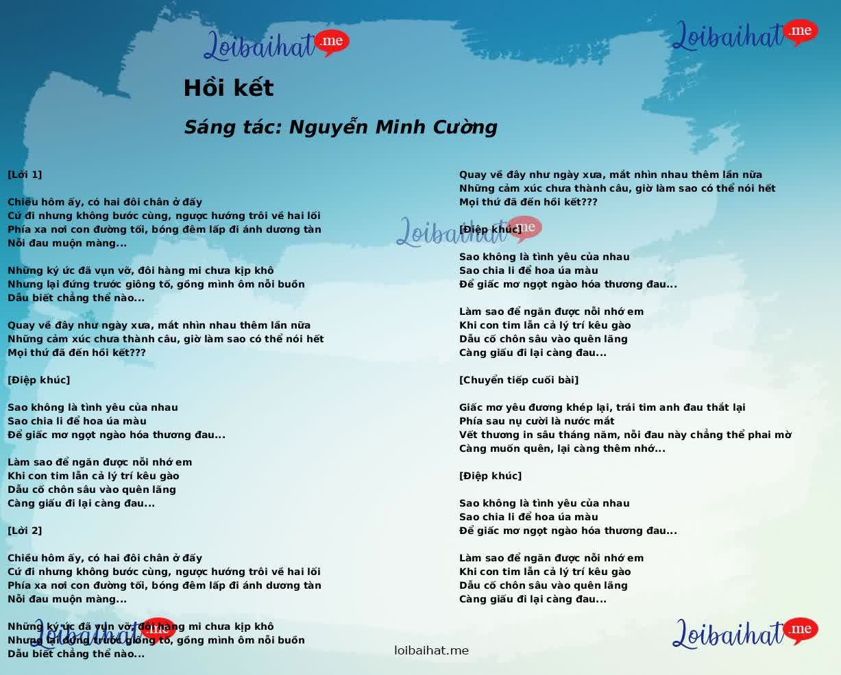 Hồi kết