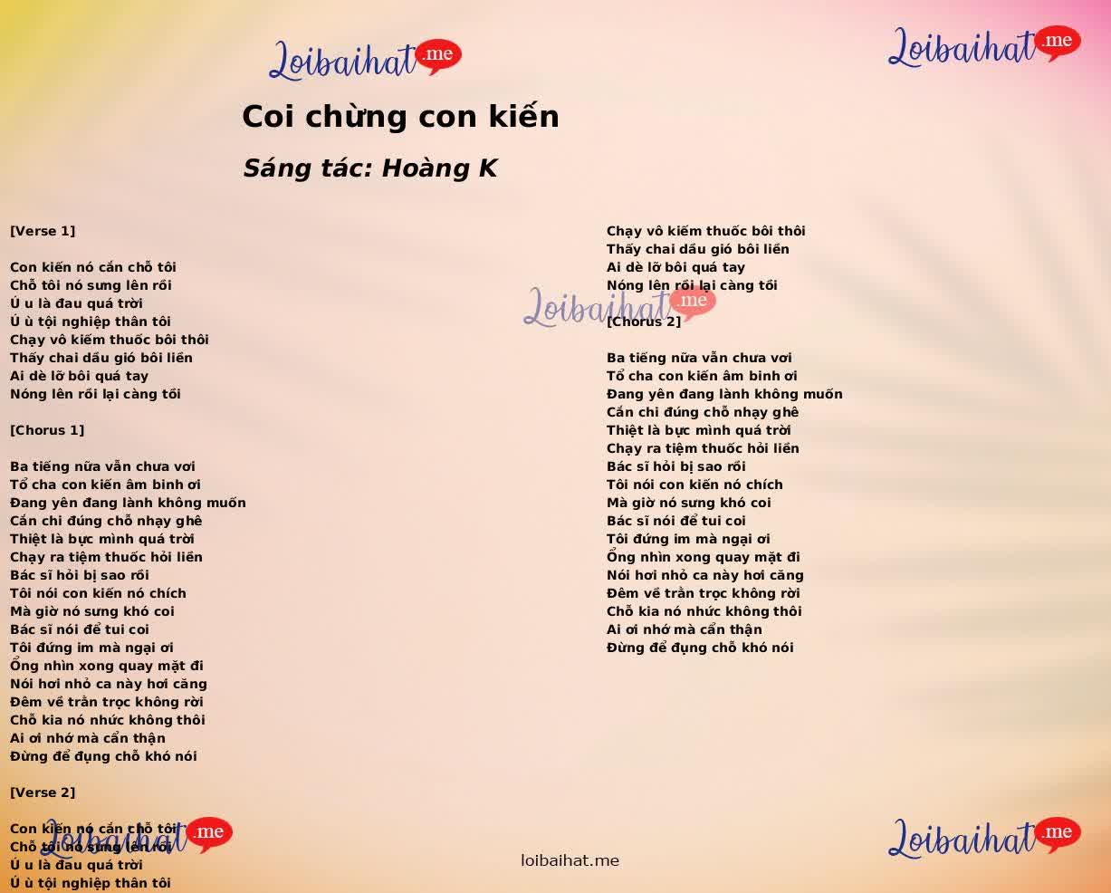 Coi chừng con kiến